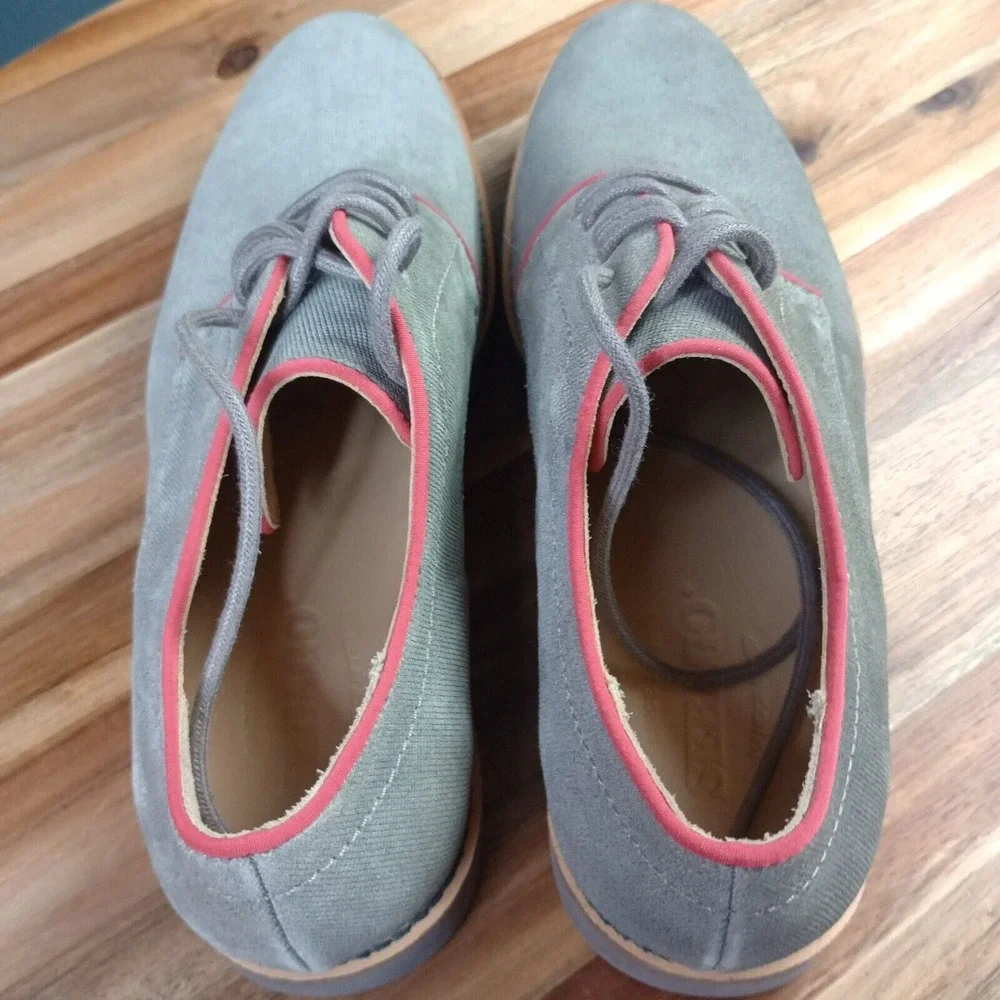 Sebago Norwich Oxfords Mens Shoes Sz 9‎ M Taupe Bison Leather Suede B810308